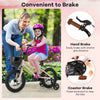Costway 14" Kid's Bike With Training Wheels Adjustable Handlebar & Seat Handbrake Pink