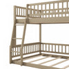 Ethan Full XL over Queen Bunk Bed with Ladder and Guardrails,Walnut Queen Bed | Lit superpose Ethan Full XL sur Queen avec echelle et barrieres de securite, noyer
