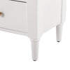 Aspen Nightstand Set of 2 with Drawers and Open Shelves, Milk White | Aspen Lot de 2 Tables de Nuit avec Tiroirs et Etageres Ouvertes, Blanc Lait