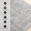 Hudson Grey Cream Distressed Brushstrokes Rug, 5'3" x 7'7" Indoor Area Rug | Tapis Hudson aux coups de pinceau vieillis gris creme, 5'3" x 7'7"