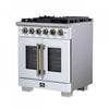 Forno Capriasca 30" White Gas Range 4.32 cu.ft -FFSGS6460-30WHT | Cuisiniere a gaz blanche Capriasca 30 pouces, 4,32 pi³ – FFSGS6460-30WHT