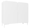 Manhattan Comfort Mid-Century Modern Bogardus 4-Shelf Accent Cabinet - White|Armoire décorative Bogardus de Manhattan Comfort de style moderne du milieu du 20e siècle avec 4 tablettes - blanche