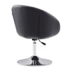 Manhattan Comfort Hopper Polished Chrome Faux Leather Adjustable Height Accent Chair - Black|Chaise d’appoint Hopper de Manhattan Comfort à hauteur réglable en chrome poli et en similicuir - noire