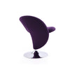 Manhattan Comfort Curl Polished Chrome Wool Blend Swivel Accent Chair - Purple|Fauteuil d’appoint pivotant Curl de Manhattan Comfort en chrome poli et en mélange de laine - violet