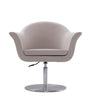 Manhattan Comfort Voyager Brushed Metal Woven Swivel Adjustable Accent Chair - Barley|Chaise d’appoint réglable pivotante Voyager de Manhattan Comfort en métal brossé et en tissu - orge