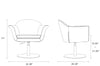 Manhattan Comfort Voyager Brushed Metal Woven Swivel Adjustable Accent Chair - Smokey Blue|Chaise d’appoint réglable pivotante Voyager de Manhattan Comfort en métal brossé et en tissu - bleu fumé