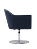 Manhattan Comfort Voyager Brushed Metal Woven Swivel Adjustable Accent Chair - Smokey Blue|Chaise d’appoint réglable pivotante Voyager de Manhattan Comfort en métal brossé et en tissu - bleu fumé