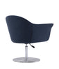 Manhattan Comfort Voyager Brushed Metal Woven Swivel Adjustable Accent Chair - Smokey Blue|Chaise d’appoint réglable pivotante Voyager de Manhattan Comfort en métal brossé et en tissu - bleu fumé