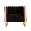 Manhattan Comfort Trillium Velvet Accent Chair - Black & Gold|Fauteuil d’appoint Trillium de Manhattan Comfort en velours - noir sarcelle et doré