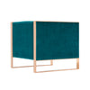 Manhattan Comfort Trillium Velvet Accent Chair - Teal & Gold|Fauteuil d’appoint Trillium de Manhattan Comfort en velours - bleu sarcelle et doré