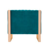 Manhattan Comfort Trillium Velvet Accent Chair - Teal & Gold|Fauteuil d’appoint Trillium de Manhattan Comfort en velours - bleu sarcelle et doré