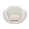 Manhattan Comfort Contemporary Siri Linen Weave Accent Chair with Pillows - Cream|Fauteuil d’appoint contemporain Siri de Manhattan Comfort en lin tissé avec coussins - crème