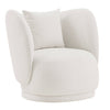 Manhattan Comfort Contemporary Siri Linen Weave Accent Chair with Pillows - Cream|Fauteuil d’appoint contemporain Siri de Manhattan Comfort en lin tissé avec coussins - crème