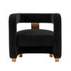Manhattan Comfort Modern Amirah Velvet Accent Chair - Black|Fauteuil d’appoint moderne Amirah de Manhattan Comfort en velours - noir