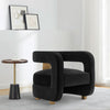 Manhattan Comfort Modern Amirah Velvet Accent Chair - Black|Fauteuil d’appoint moderne Amirah de Manhattan Comfort en velours - noir