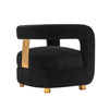 Manhattan Comfort Modern Amirah Velvet Accent Chair - Black|Fauteuil d’appoint moderne Amirah de Manhattan Comfort en velours - noir