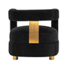 Manhattan Comfort Modern Amirah Velvet Accent Chair - Black|Fauteuil d’appoint moderne Amirah de Manhattan Comfort en velours - noir