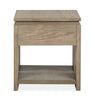 Addams 22" End Table with Storage - Stone Harbor Grey |Table de bout Addams de 22 po avec rangement - gris Stone Harbor