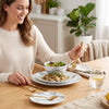 16-Piece Marble Porcelain Dinnerware Set for 4 | Ensemble de Vaisselle 16 Morceaux en Porcelaine Effet Marbre, Service de Table Moderne pour 4 Personnes