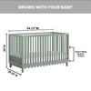Aubrey Convertible Crib – Green | Lit de bébé convertible Aubrey - vert