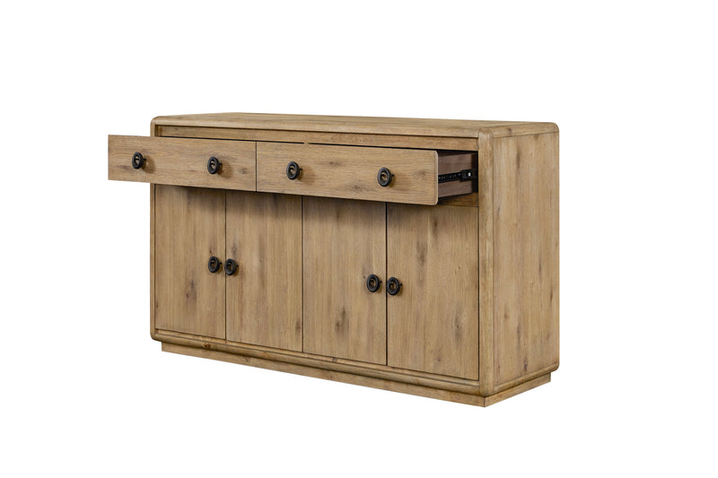Austin Dining Server with Storage & 2 Drawers, 60\"W - Natural Oak Brown
