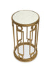 Avondale 14.5" Accent Table with Glass Top - Burnished Brass | Table d’appoint Avondale de 14,5 po avec dessus en verre - laiton poli