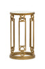Avondale 14.5" Accent Table with Glass Top - Burnished Brass | Table d’appoint Avondale de 14,5 po avec dessus en verre - laiton poli