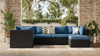 Barbados 6-Piece Patio Set with Ottoman – Blue  | Ensemble Barbados 6 pièces pour la terrasse avec pouf - bleu