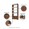 Manhattan Comfort Mid-Century Modern Ratzer Bookcase with 5 Shelves - Brown & White|Bibliothèque Ratzer de Manhattan Comfort de style moderne du milieu du 20e siècle avec 5 tablettes - brune et blanche