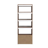 Manhattan Comfort Mid-Century Modern Ratzer Bookcase with 5 Shelves - Brown & White|Bibliothèque Ratzer de Manhattan Comfort de style moderne du milieu du 20e siècle avec 5 tablettes - brune et blanche