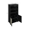 Manhattan Comfort Sheridan Modern Cane Bookcase with Adjustable Shelves - Black|Bibliothèque moderne Sheridan de Manhattan Comfort avec cannage et tablettes réglables - noire