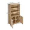 Manhattan Comfort Sheridan Modern Cane Bookcase with Adjustable Shelves - Natural|Bibliothèque moderne Sheridan de Manhattan Comfort avec cannage et tablettes réglables - naturelle