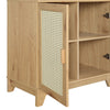 Manhattan Comfort Sheridan Modern Cane Bookcase with Adjustable Shelves - Natural|Bibliothèque moderne Sheridan de Manhattan Comfort avec cannage et tablettes réglables - naturelle