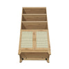 Manhattan Comfort Sheridan Modern Cane Bookcase with Adjustable Shelves - Natural|Bibliothèque moderne Sheridan de Manhattan Comfort avec cannage et tablettes réglables - naturelle