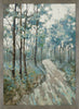 Teal Trees Framed Stucco Art – 22" x 30" | Œuvre d’art en stuc encadrée « Teal Trees » - 22 po x 30 po
