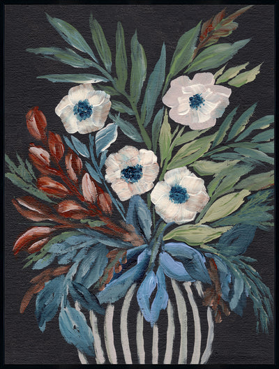 Colorful Vase Framed Canvas Art – 31" x 41" | Œuvre d’art encadrée « Colorful Vase » sur toile - 31 po x 41 po