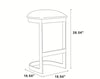 Manhattan Comfort Aura 28.54" Polished Brass Stainless Steel Barstool - Blue|Tabouret bar Aura de Manhattan Comfort de 28,54 po en laiton poli et en acier inoxydable - bleu