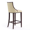 Manhattan Comfort Fifth Avenue 45" Beech Wood Barstool - Cream & Walnut|Tabouret bar Fifth Avenue de Manhattan Comfort de 45 po en hêtre - crème et noyer