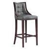 Manhattan Comfort Fifth Avenue Faux Leather Barstool - Pebble Grey|Tabouret bar Fifth Avenue de Manhattan Comfort en similicuir - gris galet
