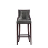 Manhattan Comfort Fifth Avenue Faux Leather Barstool - Pebble Grey|Tabouret bar Fifth Avenue de Manhattan Comfort en similicuir - gris galet