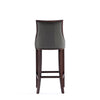 Manhattan Comfort Fifth Avenue Faux Leather Barstool - Pebble Grey|Tabouret bar Fifth Avenue de Manhattan Comfort en similicuir - gris galet