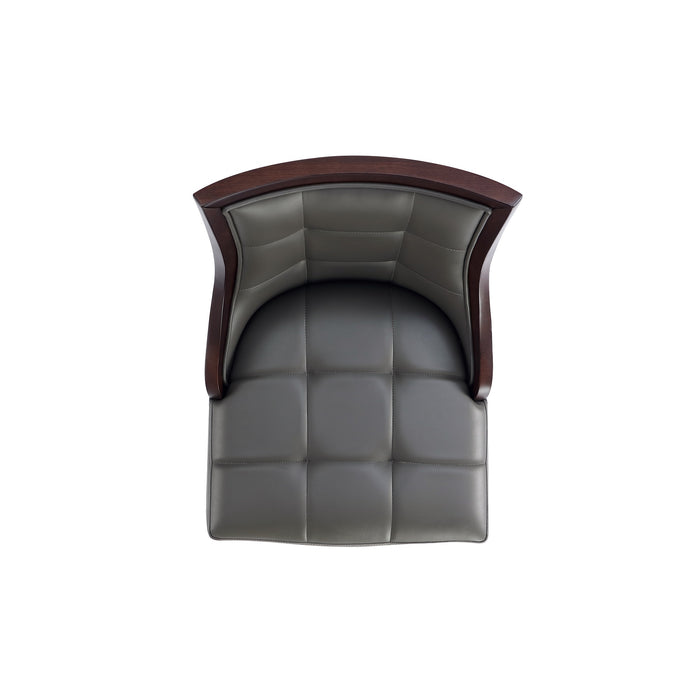 Manhattan Comfort Fifth Avenue Faux Leather Barstool - Pebble Grey