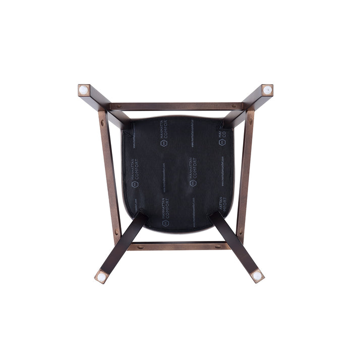 Manhattan Comfort Fifth Avenue Faux Leather Barstool - Pebble Grey