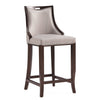 Manhattan Comfort Emperor Faux Leather Barstool - Light Grey|Tabouret bar Emperor de Manhattan Comfort en similicuir - gris clair