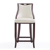 Manhattan Comfort Emperor 41" Beech Wood Barstool - Pearl White & Walnut|Tabouret bar Emperor de Manhattan Comfort de 41 po en hêtre - blanc perle et noyer