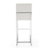 Manhattan Comfort Element 42.13" Polished Chrome Stainless Steel Barstool - Pearl White|Tabouret bar Element de Manhattan Comfort de 42,13 po en chrome poli et en acier inoxydable - blanc perle