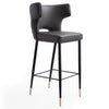 Manhattan Comfort Holguin 41.34" Wooden Barstool - Grey, Black & Gold|Tabouret bar Holguin de Manhattan Comfort de 41,34 po en bois - gris, noir et doré