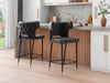 Manhattan Comfort Holguin 41.34" Wooden Barstool - Grey, Black & Gold|Tabouret bar Holguin de Manhattan Comfort de 41,34 po en bois - gris, noir et doré