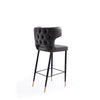 Manhattan Comfort Holguin 41.34" Wooden Barstool - Grey, Black & Gold|Tabouret bar Holguin de Manhattan Comfort de 41,34 po en bois - gris, noir et doré