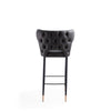 Manhattan Comfort Holguin 41.34" Wooden Barstool - Grey, Black & Gold|Tabouret bar Holguin de Manhattan Comfort de 41,34 po en bois - gris, noir et doré